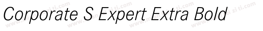 Corporate S Expert Extra Bold Italic OsF字体转换